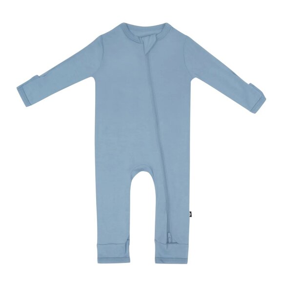 KYTE Baby Zip-Up Romper in Slate Size 12-18 M - Picture 1 of 5